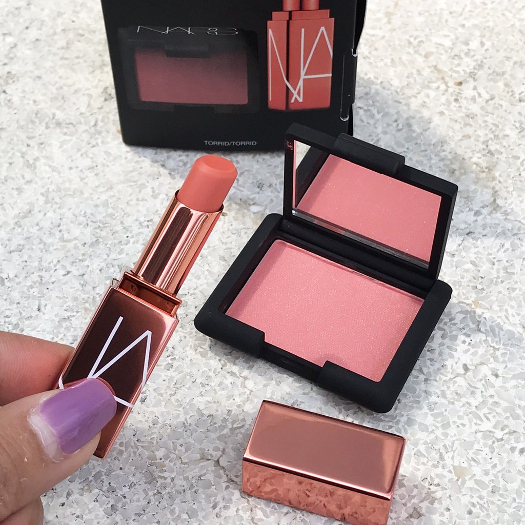 Nars Limited Edition Holiday 2019 Softcore Mini Blush And Balm Set #Torrid  เซ็ตผลิตภัณฑ์ขนาดมินิมาพร้อมไอเท็มขายดีจาก Nars  สี Torride 