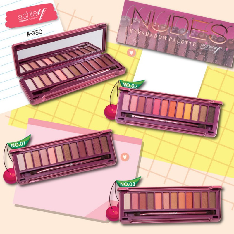 Ashley, Ashley Nudes Eyeshadow Palette, Ashley Nudes Eyeshadow Palette รีวิว, Ashley Nudes Eyeshadow Palette ราคา, Ashley Nudes Eyeshadow Palette #01