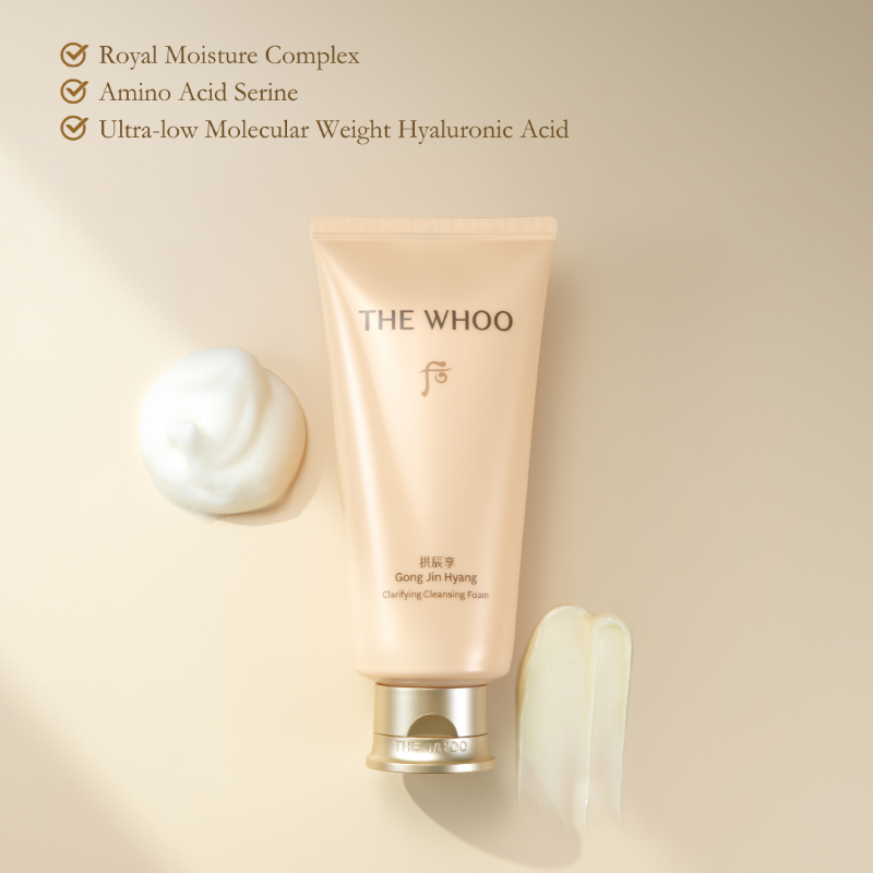 History Of Whoo Gongjinhyang Clarifying Cleansing Foam Special Set , Gongjinhyang Clarifying Cleansing Foam 180ml , Gongjinhynag Firming Balancing Toner 20ml , Gongjinhyang Firming Emulsion 20ml , History Of Whoo , History Of Whoo โฟมล้างหน้า , 