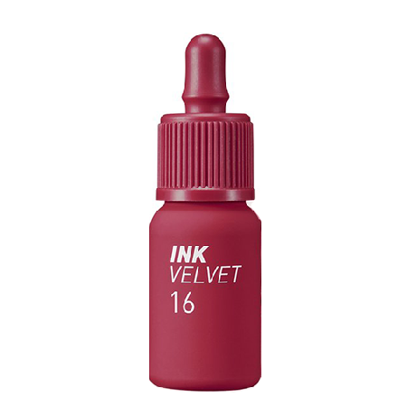 Peripera INK VELVET 4g #16 HEART FUCHSIA PINK ตุ่นประมาณนี้แหละเลิฟเลย ลิปแมทต์เนื้อกำมะหยี่ ติดแน่นทนนาน เบาสบายริมฝีปาก