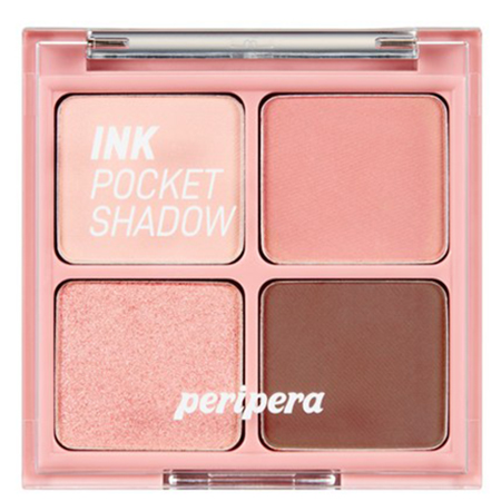 PERIPERA Ink Pocket Shadow Palette #02 Once Upon A Pink พาเลตต์อายแชโดว์ เพิ่มประกายให้กับดวงตา ดูมีเสน่ห์ เม็ดสีชัด ติดทนนาน